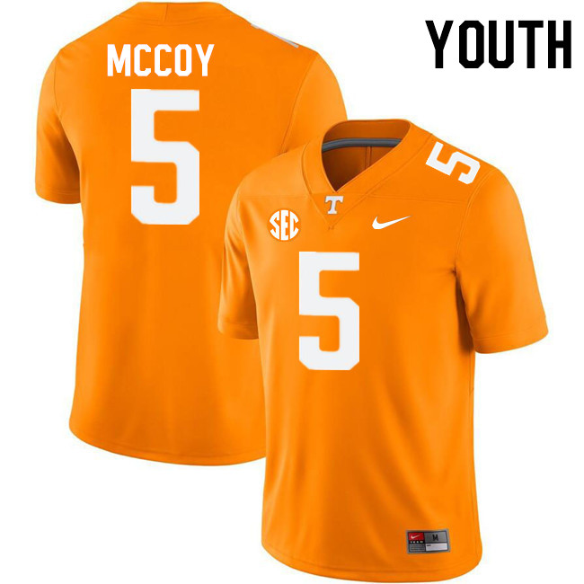 Youth #5 Bru McCoy Tennessee Volunteers College Football Jerseys Stitched-Orange